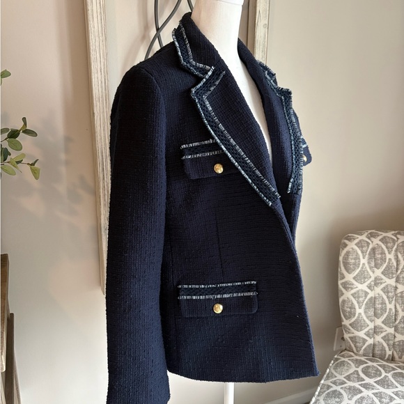 Talbots Navy Blazer with Gold Buttons - Picture 2 of 9